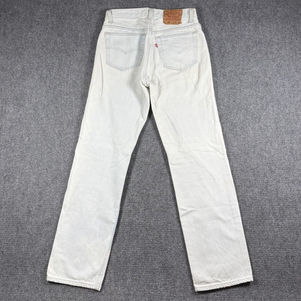 Vintage Levis 501 Jeans Mens 31x32 (28 Actual) USA Light Wash Button Fly Denim